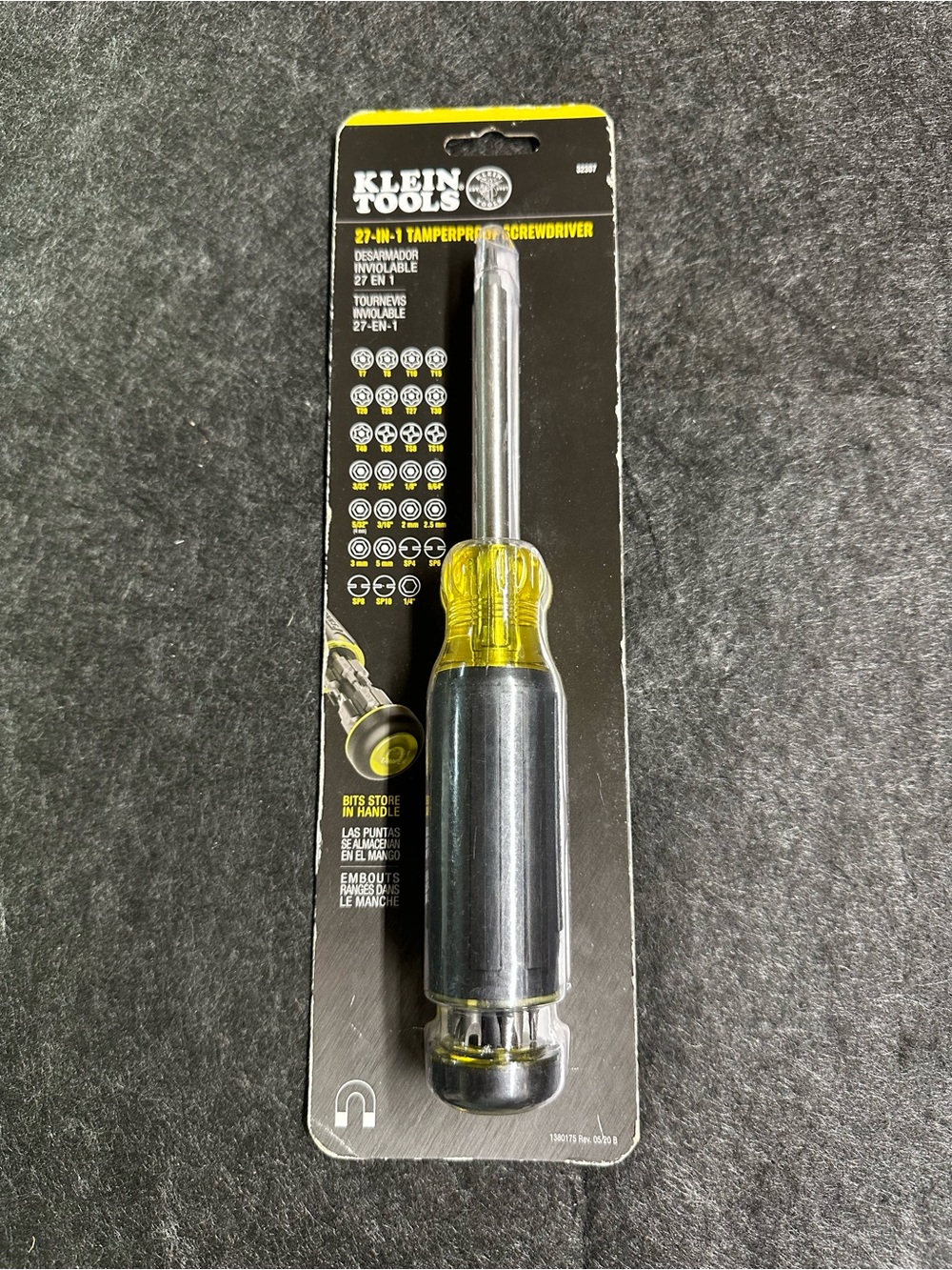 Klein Tools 27-in-1 Tamperproof Screwdriver - Yellow/Black